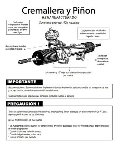 Caja Cremallera Direccion Hidraulica Ford Escort 1985 1986