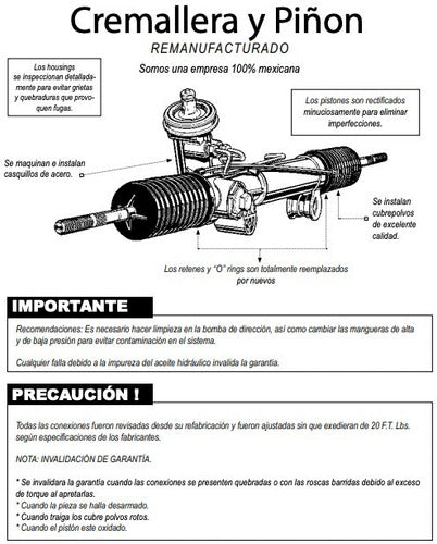 Caja Cremallera Direccion Mecanica Pontiac 2006 2007 2008 09