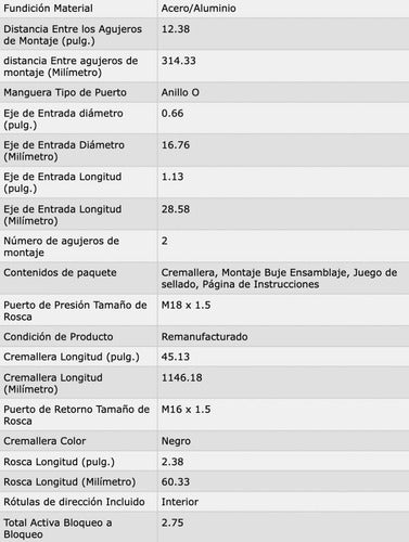 Cremallera Direccion Hidraulica Pontiac Sunfire 2001 2002