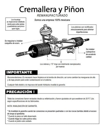 Caja Cremallera Direccion Hidraulica Ford Fairmont (22203f)