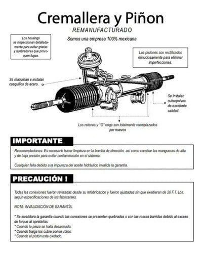 Caja Cremallera Direccion Hidraulica Ford Topaz (22204)