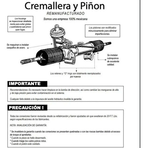 Caja De Dirección Hidraulica Mercury Sable 1990 1991 1992