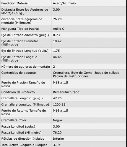 Cremallera Dirección Hidráulica Plymouth Neon 95 A 99 (22328