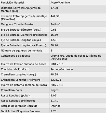 Cremallera Direccion Hidraulica Captiva Sport 08 A 15 221050